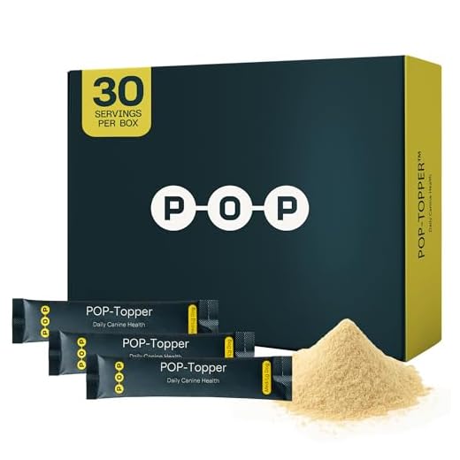 POP-Topper Dog Food Meal Toppers – Multivitamin Powder for Dogs 35 lbs & Up - Delicious Bone Broth Base with 6 Human-Grade Superfoods - Supports Joints, Gut, Skin & Coat - 30 Packets