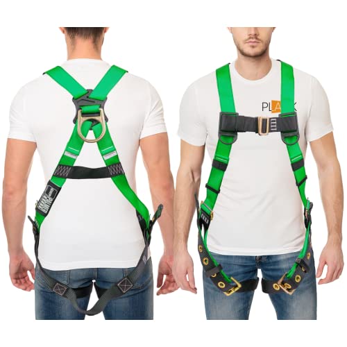 Image of Construction Harness 5 Point Adjustment, Back D-Ring, Grommet Legs, Multiple Styles I OSHA ANSI Compliant