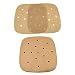 Papier Cuisson Air Fryer Papier Parchemin de Doublure de Friteuse à Air Perforé en Papier Parchemin Antiadhésif Doublures Facile à nettoyer pour Friteuse Plaque Cuiseur à Vapeur Four ou Gril brun