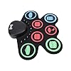 POENVFPO 7 Pads Electronic Drum Set, Portable Drum Pad Kit with Built in Speaker and Rechargeable Battery, Practice Set with Sticks and Pedals for Kids and Beginners #4
