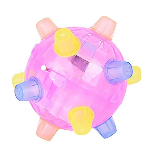 OLOPE Toddlers Baby Music Shake Dancing Ball Toy, Move and Crawl Ball Toys for Kids,Bouncing Sensory Learning Ball Toys Ideal Present for Baby Boys and Girls, Endless Fun for Children (Pink)