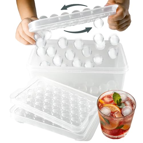 Molde para bolas de hielo redondas 3 unidades con bandeja miniatura 1