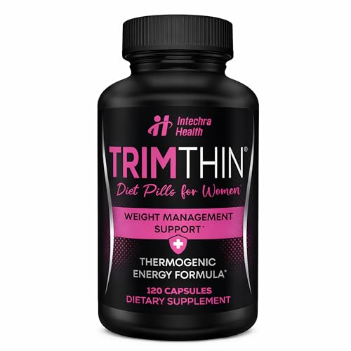 TrimThin Diet Pills for Women - NEW Thermogenic Energy Formula for Weight Management -Manufactured in The USA 120 Capsules