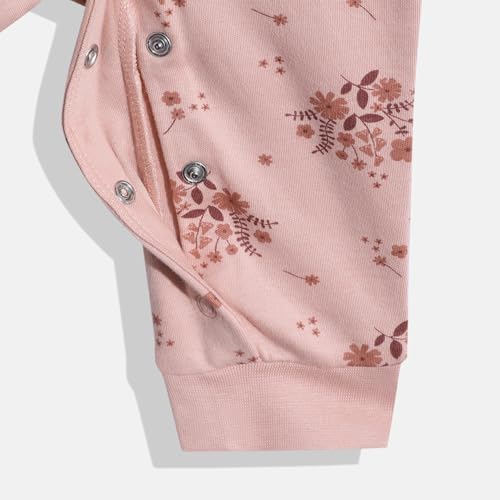 Image of Mothercare Baby Romper Sleepsuit Autumn Print Full Sleeve Pink