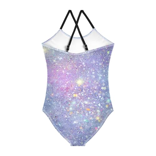 Bolaz Girls Swimsuits One-Piece Bathing Suits Multicolor Kids Summer Beach Swimwear for 3-10 Years Old-Pink Star2