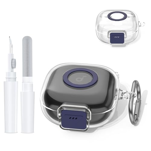 For Anker Soundcore P31i �P�[�X TPU�X�C�b�`�� �S�ی�P�[�X �ϏՌ�/�����h�~ �N���[�i�[���J���r�i�t�� 4�F�W�J (�����j