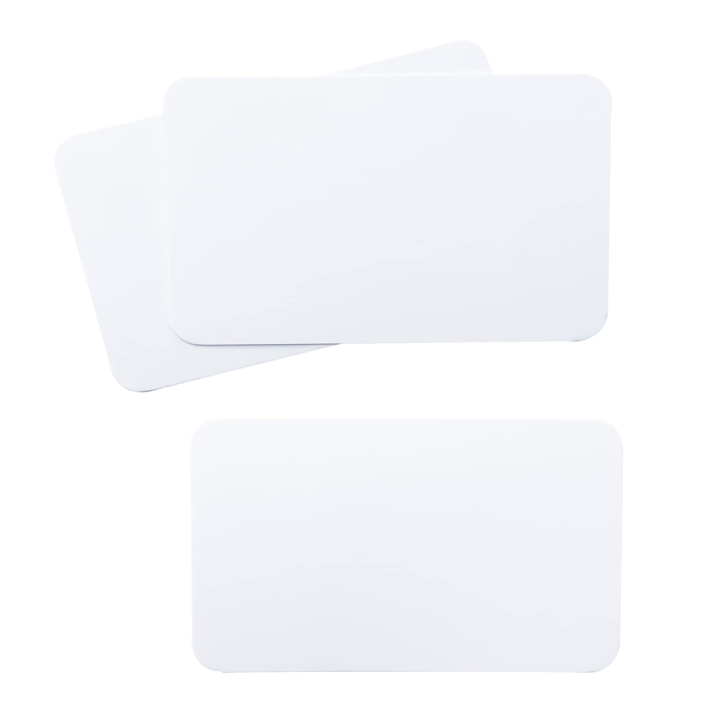 ITZAMNA 100-Pack Blank Kraft Business Cards - 3.5" X 2", 300 GSM Thick Paper For DIY Crafts & Stamping