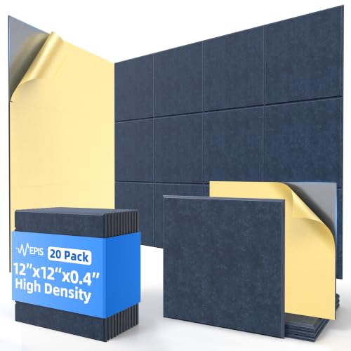 Image of 20 Pack Acoustic Panels with Self Adhesive Sound Proof Foam Panels for Wall