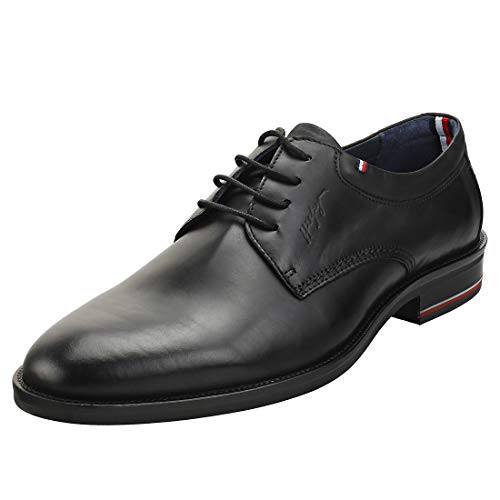 Tommy Hilfiger Signature Smooth Mens Smart Shoes in Black - 10 US