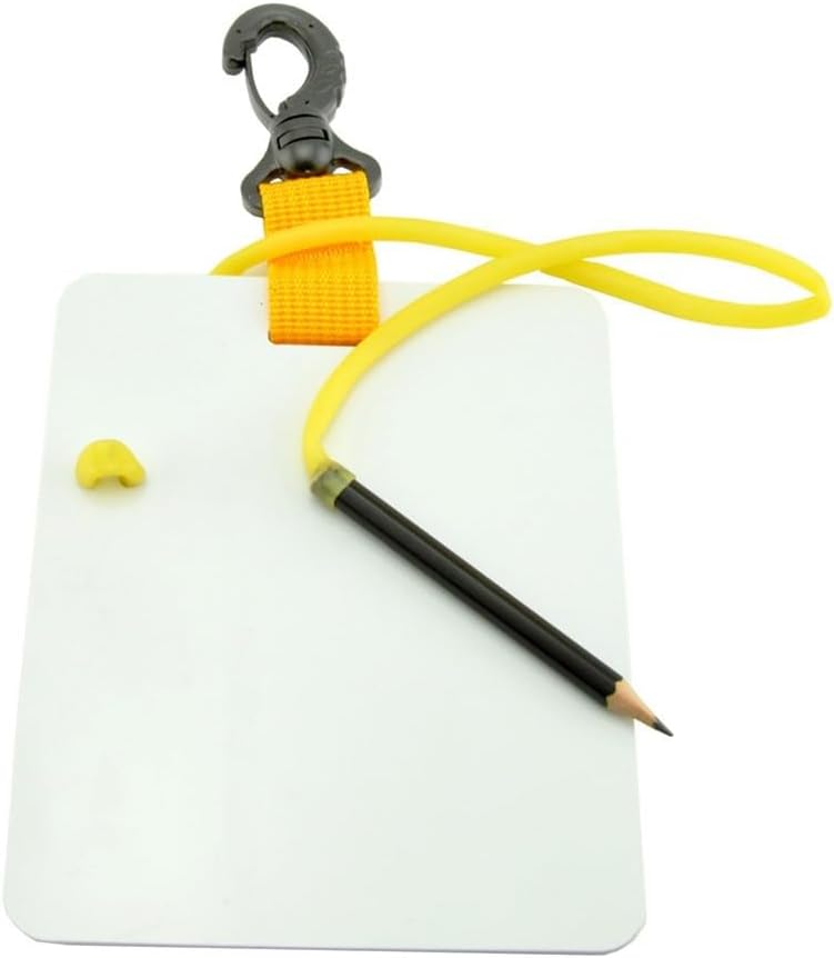 Diving Writing Board with Pencil Underwater Slate for Communicating with Ease (small yellow)