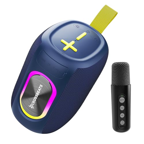 CrossBeats Jam Box 20W Karaoke mic with Speaker, Portable Bluetoo...