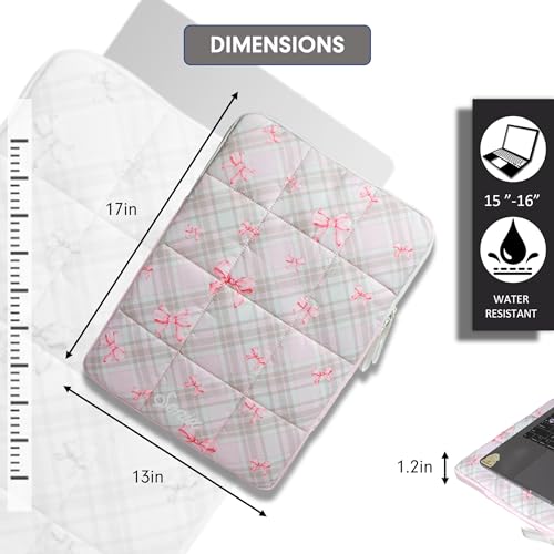 Sonix | Puffy Laptop Sleeve | 15-16 Inch, Quilted Pillow Puffer Laptop Carrying Case, Comp - image 4