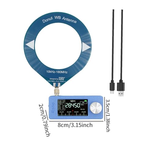Receptor digital de radio LW SSB SI4732 compacto con batería integrada color azul 3