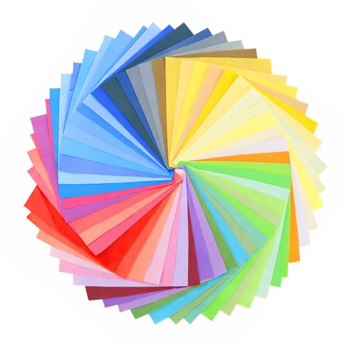 60 Piezas Telas para Costura, 10x10 cm Telas para Patchwork, Tela Algodon, Paquete de Tela Acolchada, Cuadrados de Color Liso para Coser Manualidades DIY