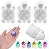 【Lot de 4 moules pratiques pour le plaisir du bricolage】Contenu de l'emballage : 4 mini moules en silicone pour tortues - Compact et léger, facile à ranger dans votre sac à main. Idéal pour les projets de bricolage quotidiens, les ateliers pour enfants ou les moments créatifs spontanés, ils offrent suffisamment de matériel pour de multiples décorations.