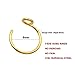 FANSING Fakes Nose Ring Halloween Faux Nose Hoop 20 Gauge 6mm Surgical Steel No Piercing Jewelry 18k Gold-plated 1 Piece