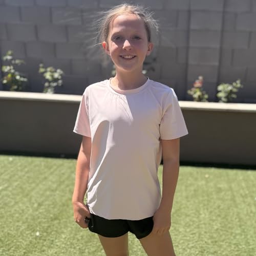 BIG ELEPHANT Kids UPF 50+ Rash Guard Shirts 3-Pack, Short Sleeve UV Sun Protection Athletic Tees for Youth Boys Girls4