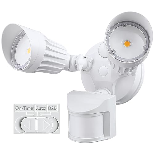 LEONLITE COB LED Security Light, Commercial Motion Sensor Flood Lights Outdoor, 3 Modes Motion