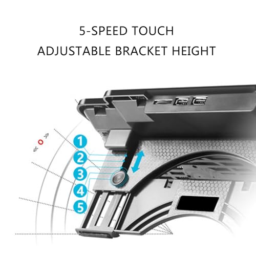 Base enfriadora ajustable para laptop con luces LED miniatura 7