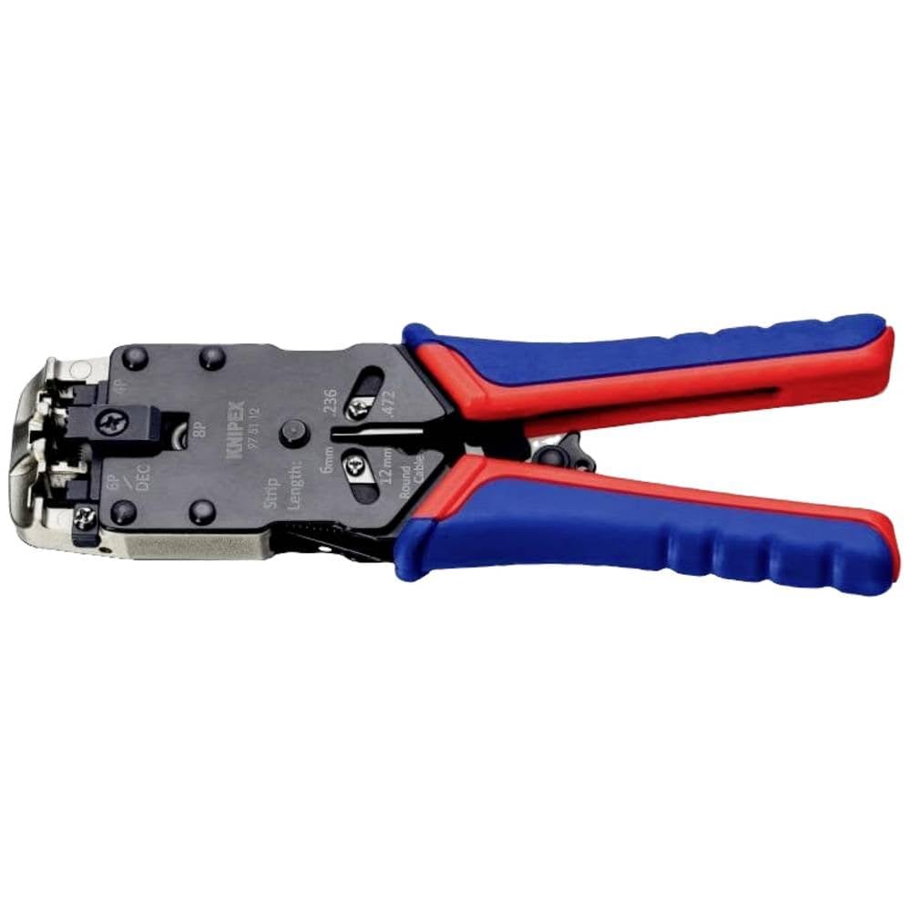 Knipex 97 51 12 97 51 12 D1 pinza crimpatrice spina modulare RJ10, RJ11, RJ12, RJ45