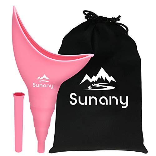 Female Urination Device-Reusable Silicone Female Urinal Foolproof Women Pee Funnel Allows Women to Pee Standing Up- Women's Urinal with Drawstring Bags is The Perfect Companion for Travel and Outdoor