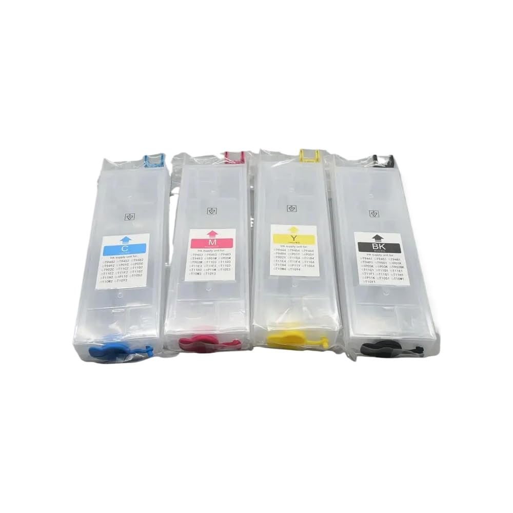 Nachfüllbare Tintenpatrone,kompatibel mit - Pro WF-C5290 WF-5210 | Inhalt des Patronensets: Enthält vier nachfüllbare Tintenpatronen mit den Bezeichnungen T9451 (BK),