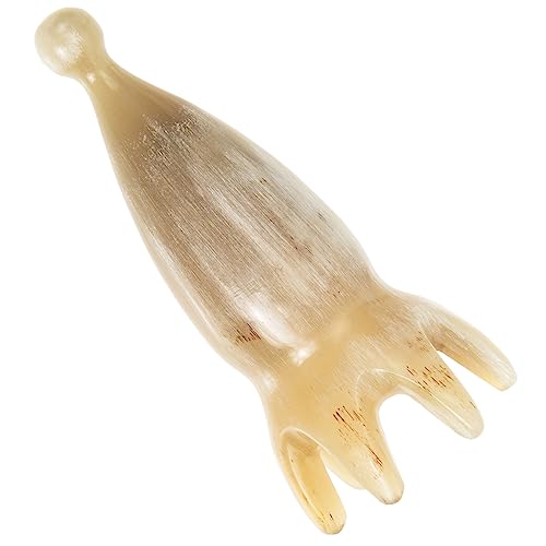 CRILSTYLEO Peine De Anchos Para Masaje Del Cuero Cabelludo Cepillo Para El Cuero Cabelludo De Cuerno De Buey