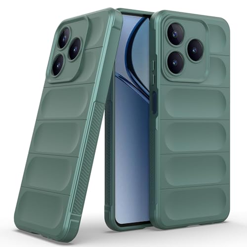 Image of Amazon Brand - Solimo Mobile Cover for Realme C63 4G / Narzo N63 4G | Full Camera Protection | Liquid Silicon Case | Flexible Bumper Case for Realme C63 4G / Narzo N63 4G (Green)