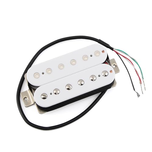 Image of FLEOR White Guitar Humbucker Pickups Alnico 5 Bridge Pickup 14-15k