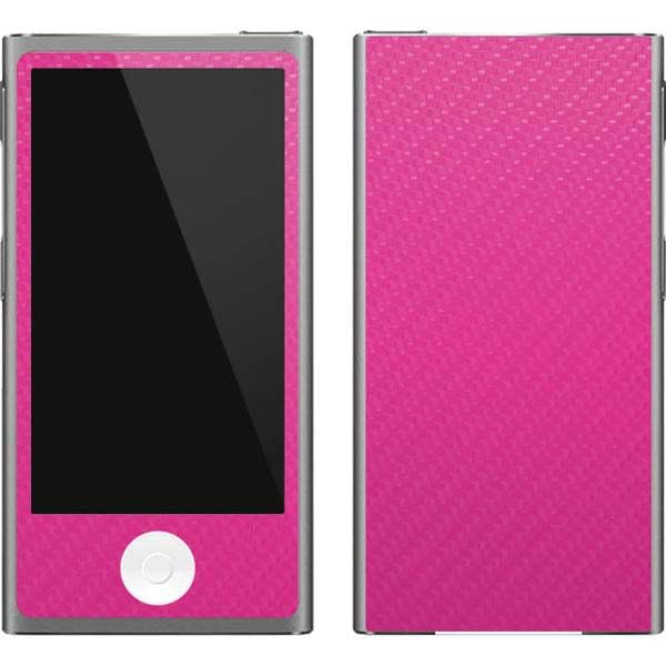 Skinit Decal MP3 Player Skin Compatible with iPod Nano (7th Gen&2012) - Pink Carbon Fiber Specialty Texture Material Design