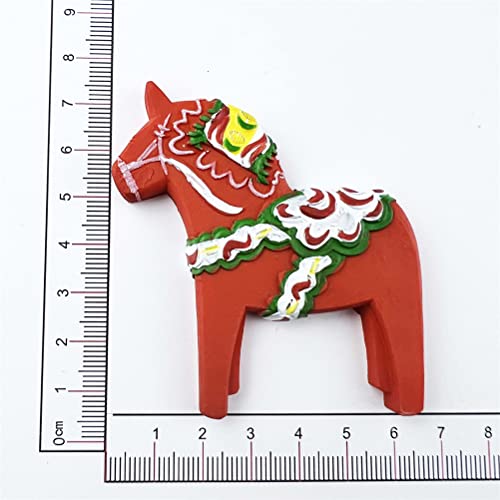 Imán decorativo Dala Horse Sweden para refrigerador miniatura 5