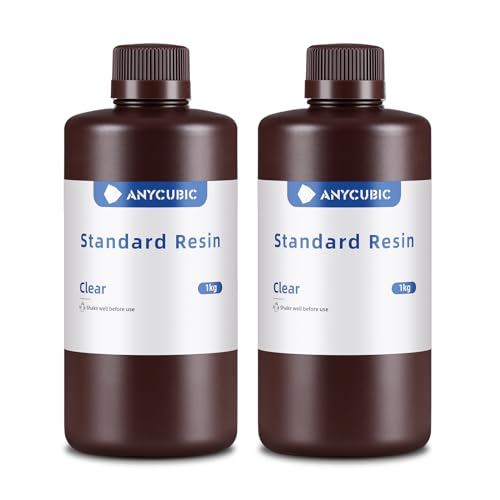 Image of ANYCUBIC 3D Printer Resin, 405nm SLA UV-Curing Resin with High Precision and Quick Curing & Excellent Fluidity for LCD 3D Printing (Clear+Clear, 2kg)