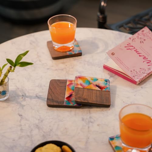 Image of Aurora Wood Coaster (Set of 4)