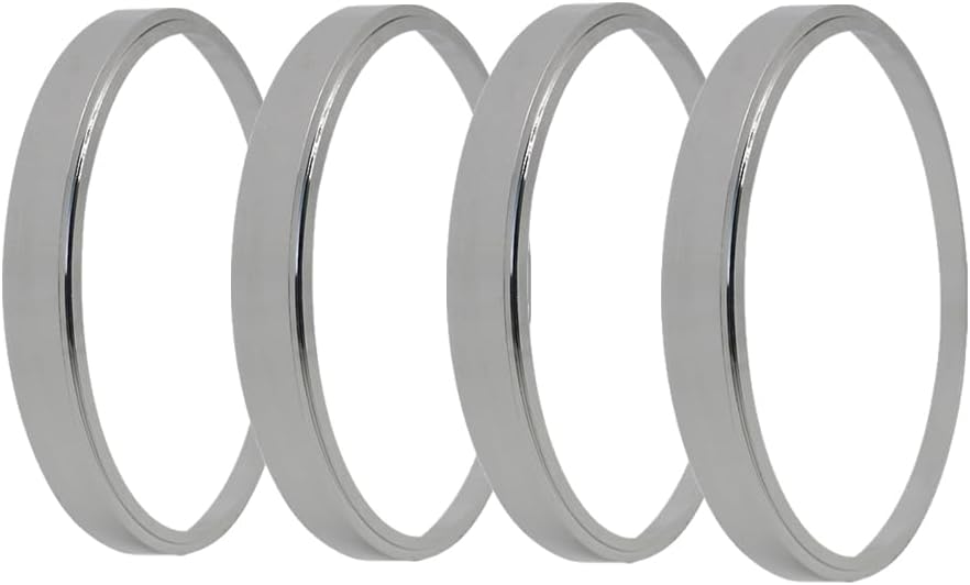 Jolux Goof Surface Trim Ring for 5/6 Inch Recessed can Lighting Downlight,Chrome,Outer Diameter 7.5 Inches,Inner Diameter 6.8 Inches,4 Pack…