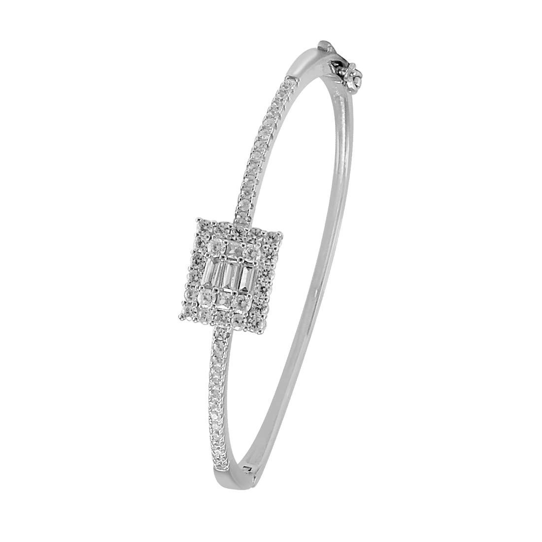 TARAASH 925 Sterling Silver Square Shape Cz Bangle Kada For Women (B0BC1XX2N8) Amazon Price History, Amazon Price Tracker