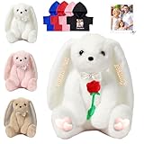 FAHOXUMR Peluche Lapin Personnalisé, Peluche Lapin Personnalisé avec Photo...