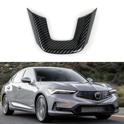 Image of Car Steering Wheel Decals for 2022-2026 Honda Civic 11th Gen Accessories ABS Carbon Fiber Stickers