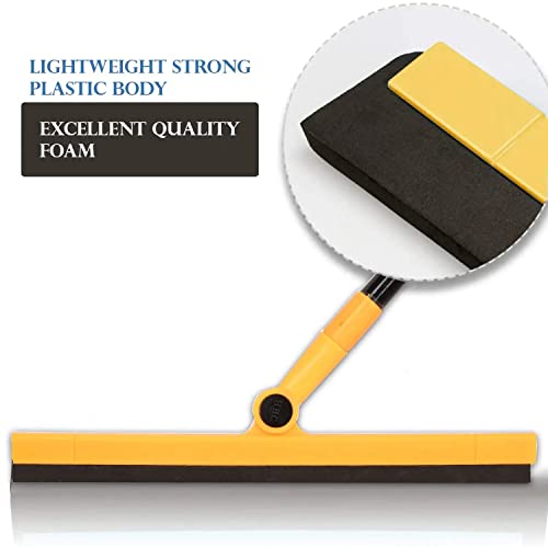 Image of Zureni Floor Wiper with Metal Rod for Home Bathroom Kitchen Wiping (Pack of 2)