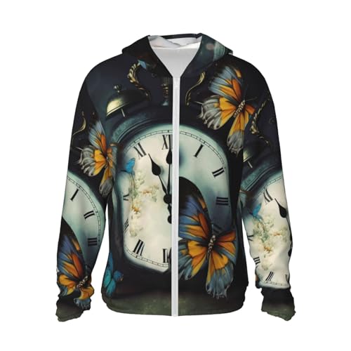 Sweat à capuche Clock Butterfly finitions haut de gamme et poches
