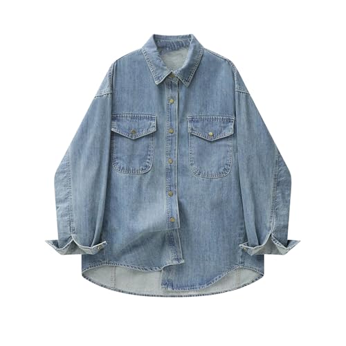 Veste décontractée femme blouson jean rétro look délavé mi-saison