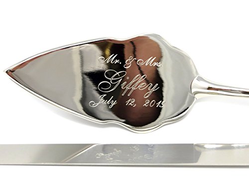 Personalized Wedding Cake Server And Knife Set- Wedding Gift- Wedding Accessory- Bridal Shower- Rehearsal #TOP3