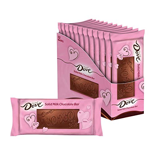 DOVE Valentine's Day Milk Chocolate Candy Bar 3-Ounce Bar (Pack of 12)