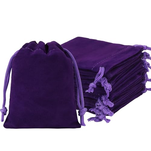 Shintop 10 pcs Velvet Drawstring Jewelry Pouches 3x4 Inch