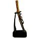 Brown/ Green Table Top Mini Japanese Samurai Sword Letter Opener, 8.5-Inch with Stand