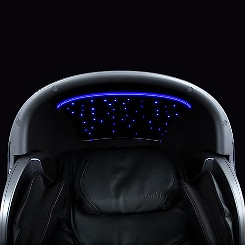 Osaki Os-4D Escape (Grey & Black) 4D Roller Mechanism With S-Track, Chromo-Therapy Space Capsule Cover, Heating On Lumbar And Calf With Full Body Airbag Massage. #TOP2