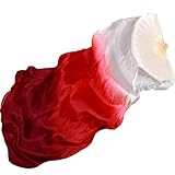 Velo de seda profesional para admiradores de danza y adoración para adultos, accesorios de competición de escenario, para danza del vientre, 1,8 m, A20, 210 cm