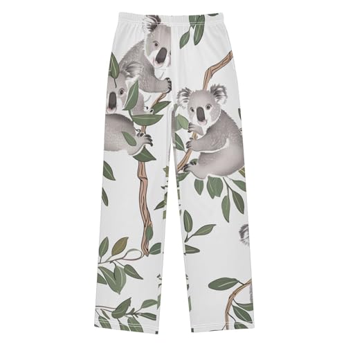 Koalas Boys Long Pants Soft Trousers Elastic Waist Kids Lounge Bottoms with Pockets S-XL