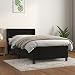 MATTUI Home Furniture Box Spring - Cama con colchón (90 x 200 cm), color negro