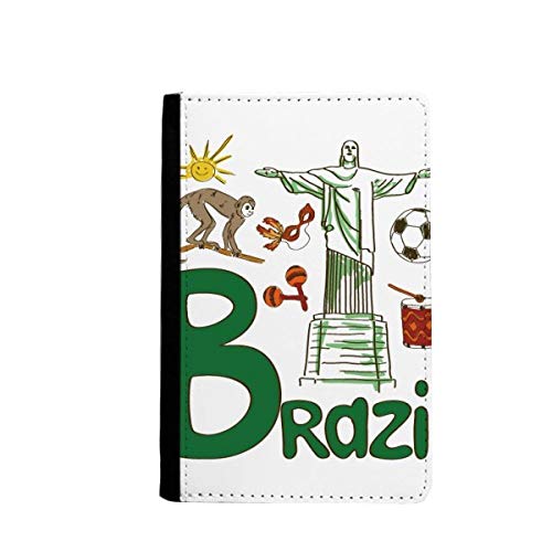 Étui passeport Brésil multicolore 3.7x5.8" portefeuille de voyage classique