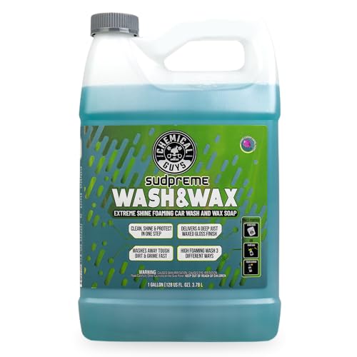 Chemical Guys Sudpreme Wash & Wax 128 oz High Suds Foaming Car Wash Soap with Carnauba Wax Shine